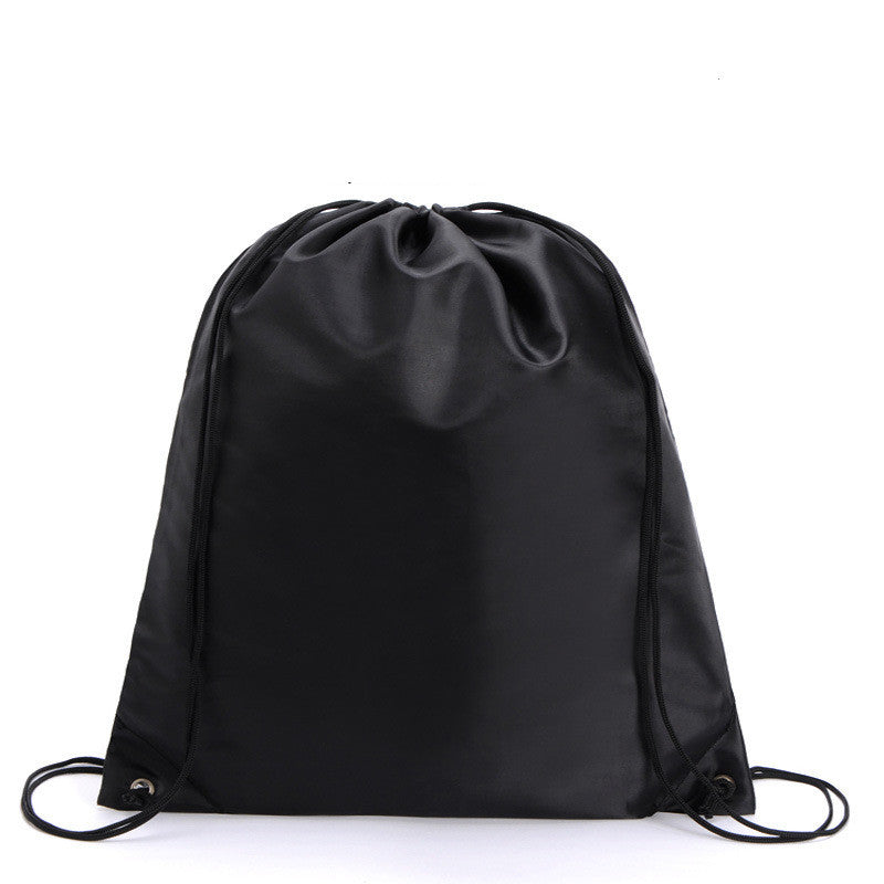 Widened and Long Black Drawstring Bag