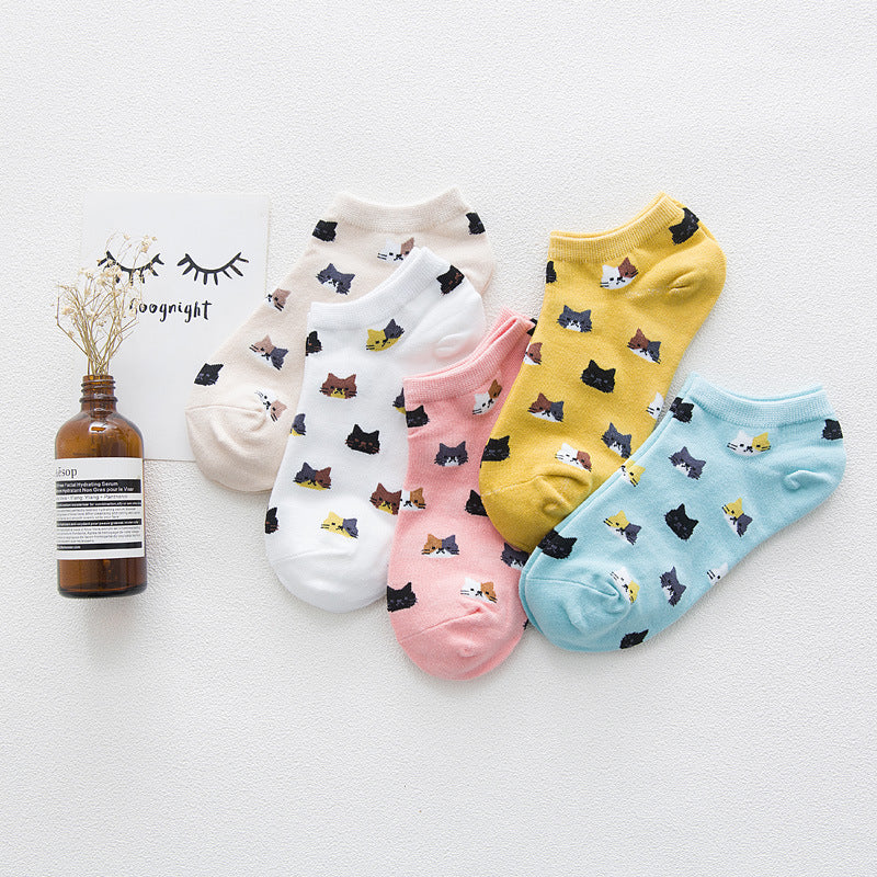 Women's Low Cut Shallow Mouth Leisure Boat Socks