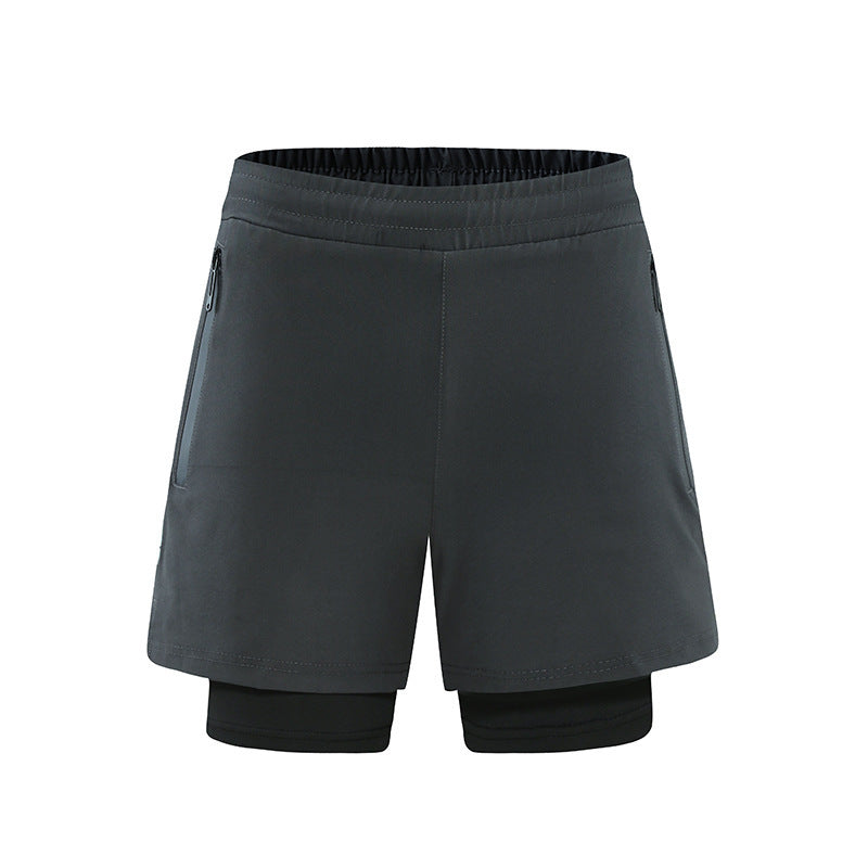 Men's Running Fake Two-piece Sports Shorts